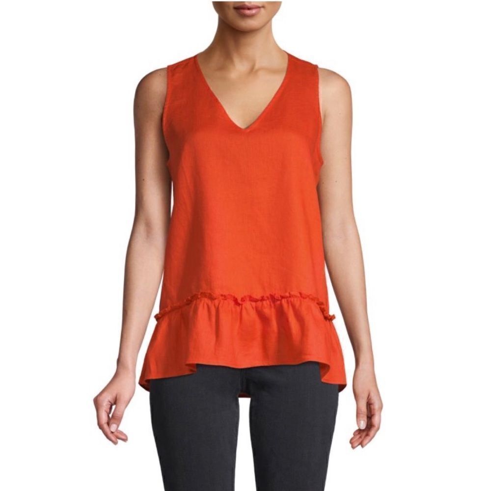 Saks Fifth Avenue Ruffle Hem Top